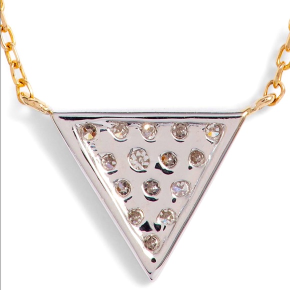 DANA REBECCA TRIANGLE DIAMOND NECKLACE W/ 14 K YELLOW GOLD EXCELLENT CONDITION - Picture 4 of 8